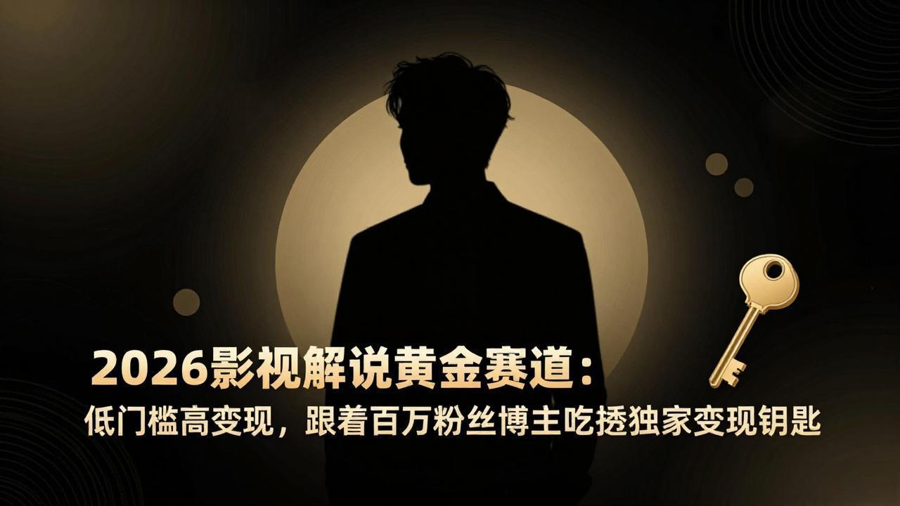 （17721期）2026影视解说黄金赛道：低门槛高变现，跟着百万粉丝博主吃透独家变现钥匙-赛德副业库