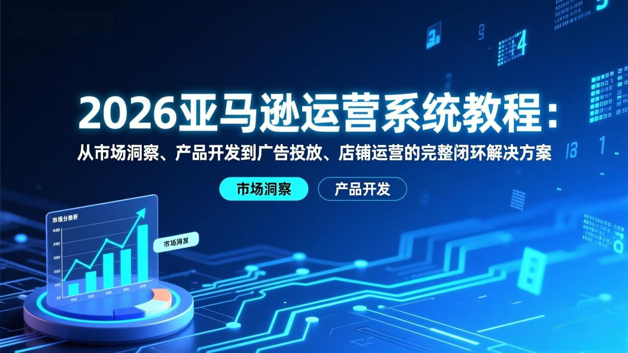 (17208期)2026亚马逊运营系统教程:从市场洞察、产品开发到广告投放、店铺运营的完整闭环解决方案-赛德副业库