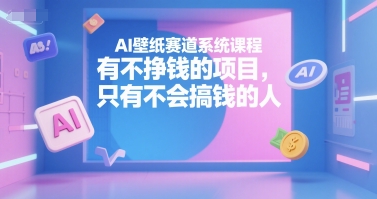 AI壁纸赛道系统课程,有不挣钱的项目,只有不会搞钱的人-赛德副业库