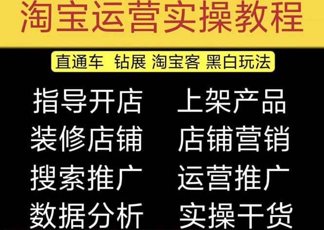 2023淘宝开店教程0基础到高级全套视频网店电商运营培训教学课程（2月更新）-赛德副业库