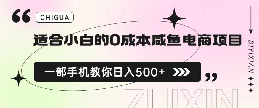 适合小白的0成本闲鱼电商项目，一部手机，教你如何日入500+的保姆级教程【揭秘】-赛德副业库