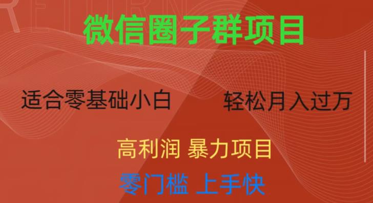 微信资源圈子群项目，零门槛，易上手，一个群1元，一天轻轻松松300+【揭秘】-赛德副业库