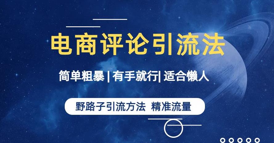 简单粗暴野路子引流-电商平台评论引流大法，适合懒人有手就行【揭秘】-赛德副业库