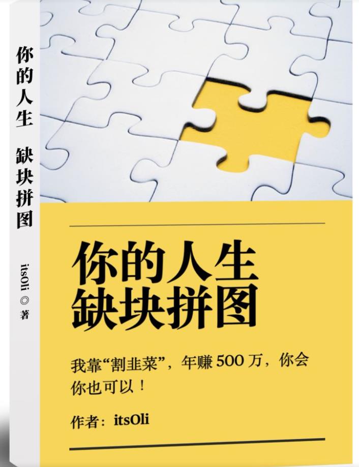 某高赞电子书《你的人生，缺块拼图——我靠“割韭菜”，年赚500万，你会你也可以》-赛德副业库