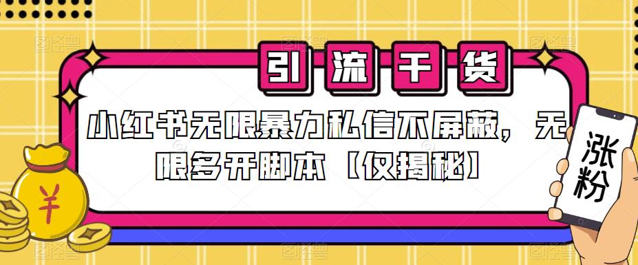 小红书无限暴力私信不屏蔽，无限多开脚本【仅揭秘】-赛德副业库
