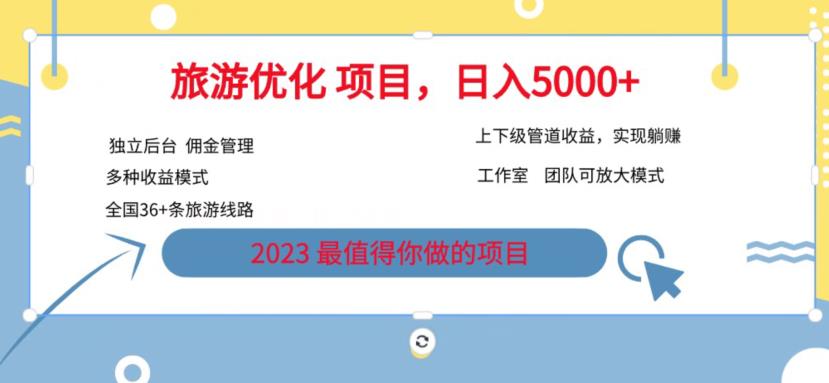 7.22旅游项目最新模式，独立后台+全国35+线路，日入5000+【揭秘】-赛德副业库