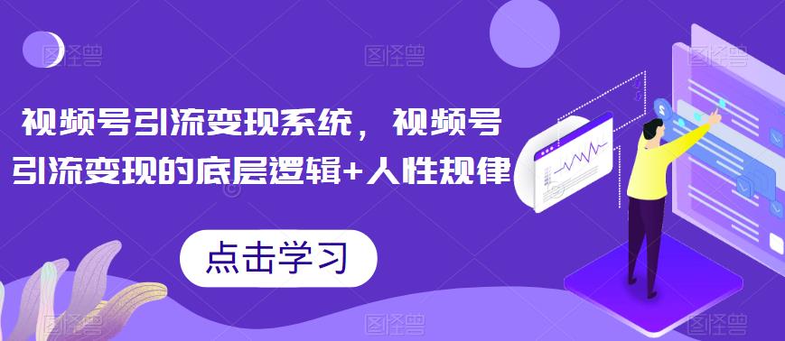 视频号引流变现系统，视频号引流变现的底层逻辑+人性规律-赛德副业库