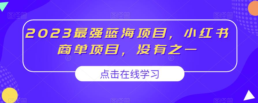 2023最强蓝海项目，小红书商单项目，没有之一【揭秘】-赛德副业库