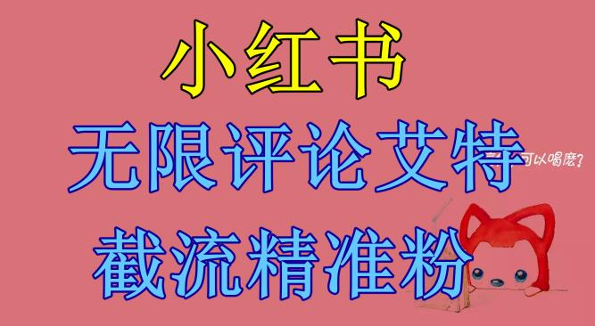 小红书无限评论艾特截流精准粉（软件+教程）-赛德副业库