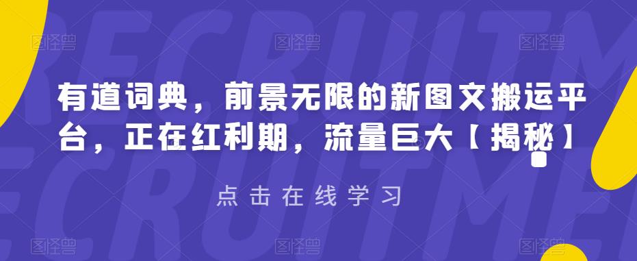 有道词典,前景无限的新图文搬运平台,正在红利期,流量巨大【揭秘】-赛德副业库