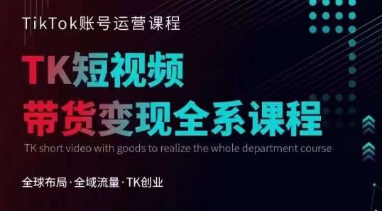 Tiktok运营线上训练营，引流爆单，急速涨粉，Tiktok短视频玩法大揭秘-赛德副业库