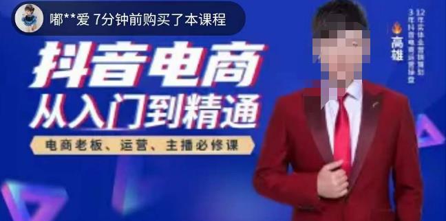 高雄哥·抖音电商从入门到精通，​从账号、流量、人货场、主播、店铺五个方面全面解析抖音电商核心逻辑-赛德副业库