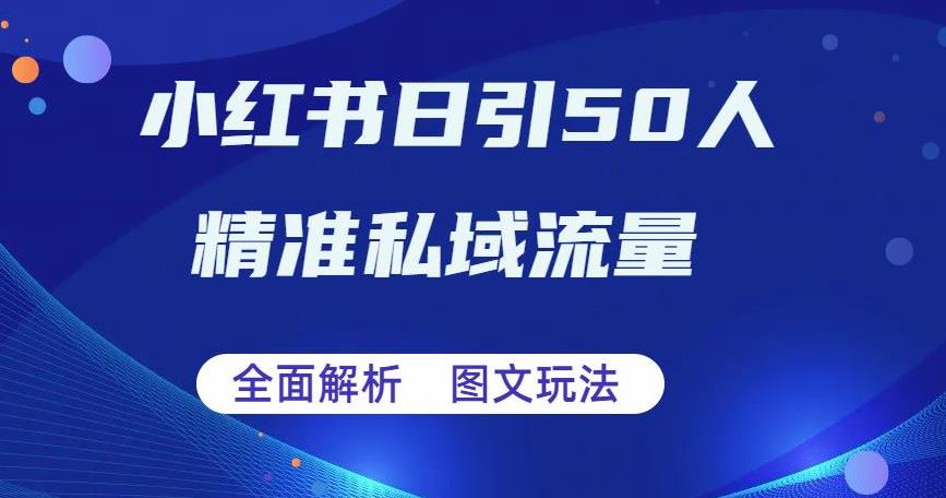 全面解析小红书图文引流日引50私域流量【揭秘】-赛德副业库