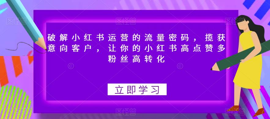 破解小红书运营的流量密码，揽获意向客户，让你的小红书高点赞多粉丝高转化-赛德副业库