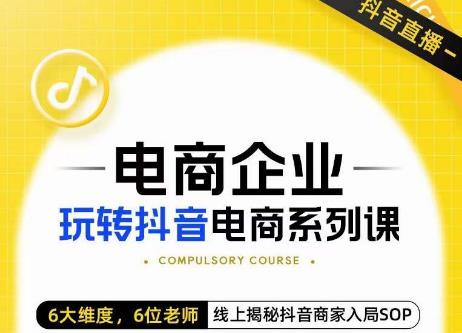 玺承·电商企业玩转抖音电商系列课,6大维度,6位老师,线上揭秘抖音商家入局SOP-赛德副业库