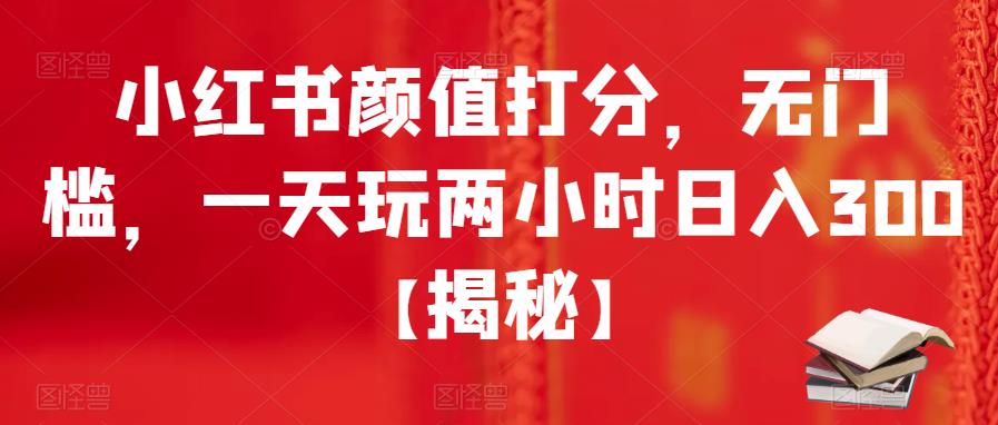 小红书颜值打分,无门槛,一天玩两小时日入300+【揭秘】-赛德副业库