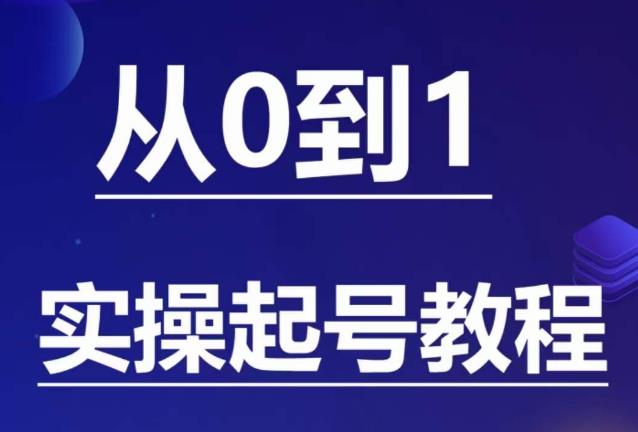 石野·小白起号实操教程，​掌握各种起号的玩法技术，了解流量的核心-赛德副业库