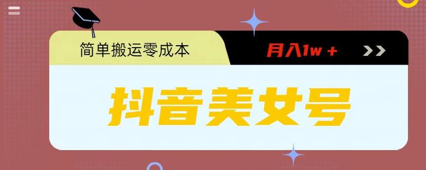 0粉无门槛暴力起号美女号，简单搬运月入1w＋【揭秘】-赛德副业库