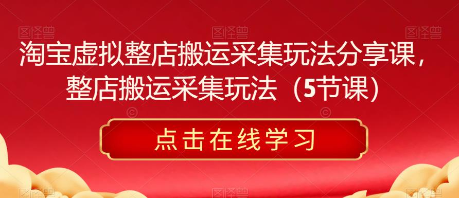 淘宝虚拟整店搬运采集玩法分享课,整店搬运采集玩法(5节课)-赛德副业库