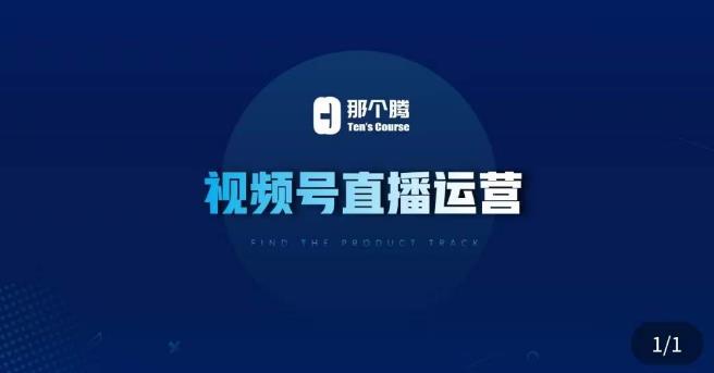 那个腾·视频号直播运营，​视频号直播推流逻辑/流量渠道解析/直播起号攻略/直播实操技巧-赛德副业库