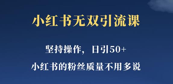 小红书无双课一天引50+女粉，不用做视频发视频，小白也很容易上手拿到结果【仅揭秘】-赛德副业库