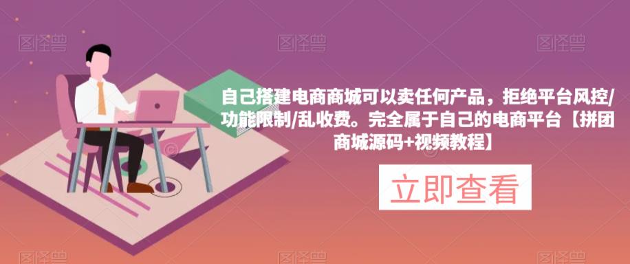 自己搭建电商商城可以卖任何产品，完全属于自己的电商平台【拼团商城源码+视频教程】-赛德副业库