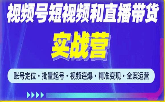 2023最新微信视频号引流和变现全套运营实战课程，小白也能玩转视频号短视频和直播运营-赛德副业库