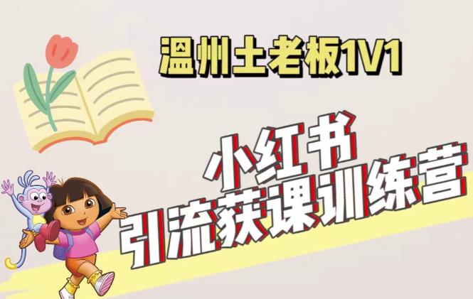 小红书1对1引流获客训练营：账号、内容、引流、成交（价值3999元）-赛德副业库