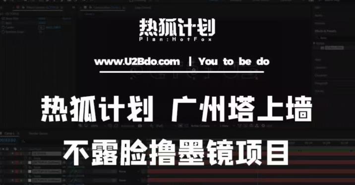 热狐计划抖音无人直播广州塔上墙，不露脸撸墨镜项目（素材+教程+插件）-赛德副业库