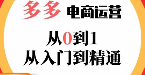 嗝姐小乔·23年系列课:多多运营从0到1,掌握电商运营技巧,学会合理运营链接,活动、推广等流程-赛德副业库