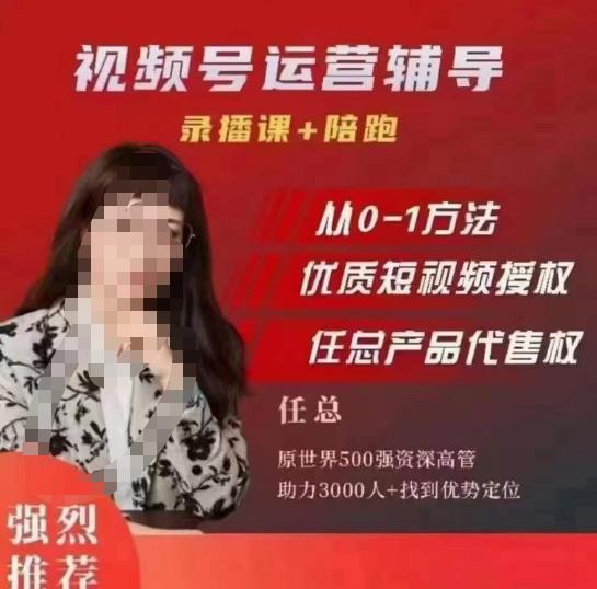任姐视频号运营，懂老板的任总视频号短视频运营，从0到1做视频号课程-赛德副业库