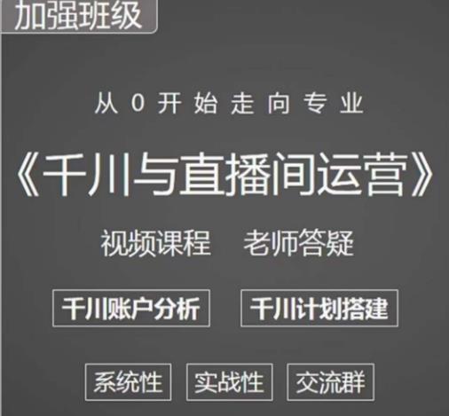 阳光哥·千川图文与直播间运营，从0开始走向专业，包含千川短视频图文、千川直播间、小店随心推-赛德副业库