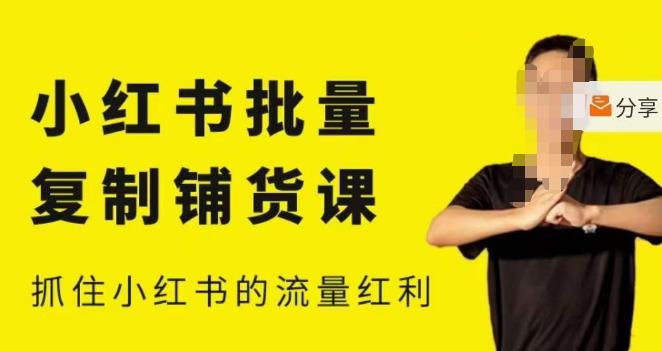 张宾·小红书批量复制铺货课，小红书0-1快速起号变现玩法，抓住小红书的流量红利（更新2023年3月）-赛德副业库