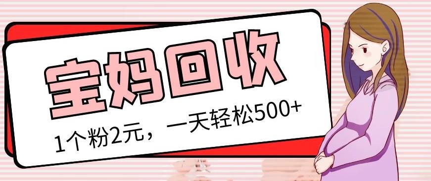 最新宝妈粉回收变现计划及胎教音乐高端变现玩法全套教程！（非老玩法）-赛德副业库