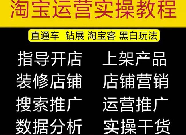 2023淘宝开店教程0基础到高级全套视频网店电商运营培训教学课程-赛德副业库
