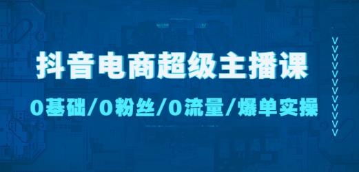 抖音电商超级主播课:0基础、0粉丝、0流量、爆单实操!-赛德副业库