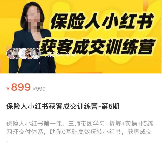 保险人小红书获客成交训练营，0基础高效玩转小红书，可复制的获客成交之路-赛德副业库