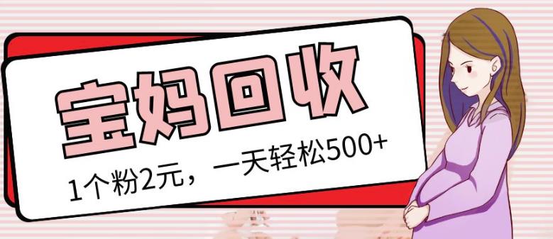 最新小红书母婴号宝妈粉回收项目，1个粉2元，一天轻松500+案例分享【粉丝包回收】-赛德副业库