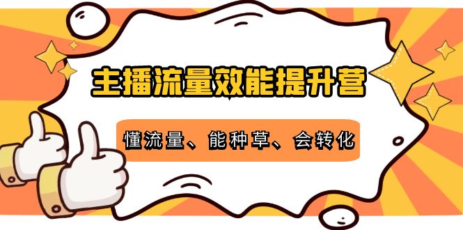 主播流量效能提升营：懂流量、能种草、会转化，清晰明确方法规则-赛德副业库