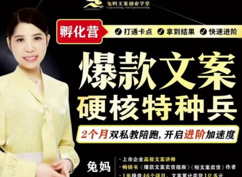 兔妈·爆款文案硬核特种兵孵化营,实现了每个月2000-30000+的副业增收-赛德副业库