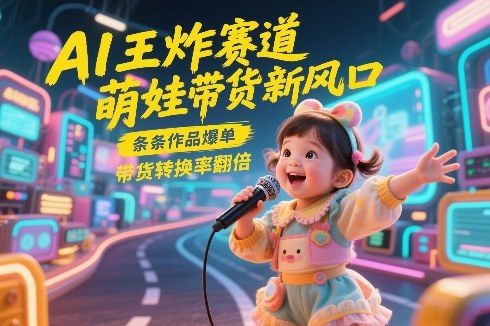 AI王炸赛道，萌娃带货新风口，条条作品爆单，带货转换率翻倍，核心逻辑拆解-赛德副业库