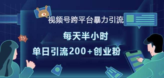 视频号跨平台暴力引流,每天半小时,单日引流200+精准创业粉-赛德副业库
