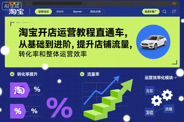 淘宝开店运营教程直通车,从基础到进阶,提升店铺流量,转化率和整体运营效率(更新11月)-赛德副业库