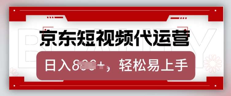 京东带货代运营，2025年翻身项目，只需上传视频，单月稳定变现8k【揭秘】-赛德副业库