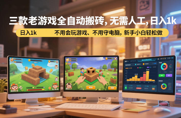 三款老游戏全自动搬砖，无需人工，日入1k，不用会玩游戏、不用守电脑，新手小白轻松做【揭秘】-赛德副业库