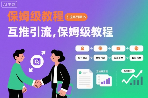 引流系列课15:互推引流,保姆级教程【文档】-赛德副业库