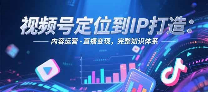 视频号定位到IP打造：账号搭建-内容运营-直播变现，完整知识体系-赛德副业库