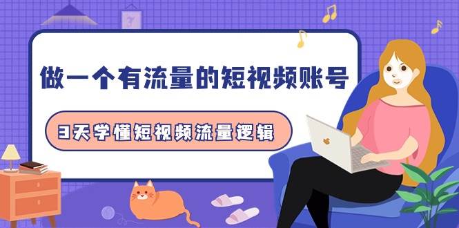 （9686期）做一个 有流量的短视频账号，3天学懂短视频流量逻辑（10节课）-赛德副业库