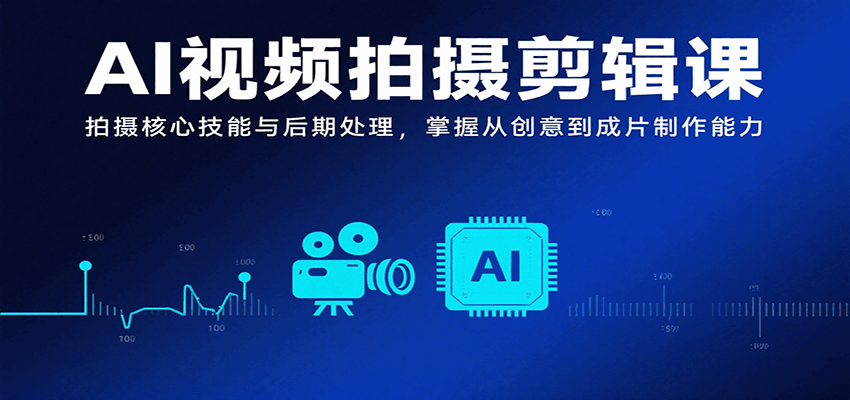 AI视频拍摄剪辑课，拍摄核心技能与后期处理，掌握从创意到成片制作能力-赛德副业库