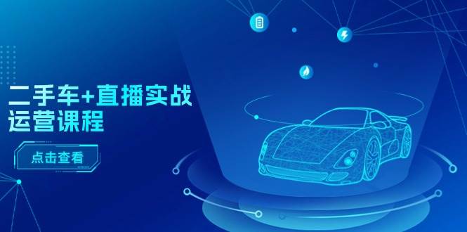 （11166期）二手车+直播实战运营课程：直播推荐/短视频推荐/千川投放/直播全流程-赛德副业库